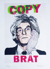 "Copy Brat" Silkscreen, Faux Diamond Studded Glove