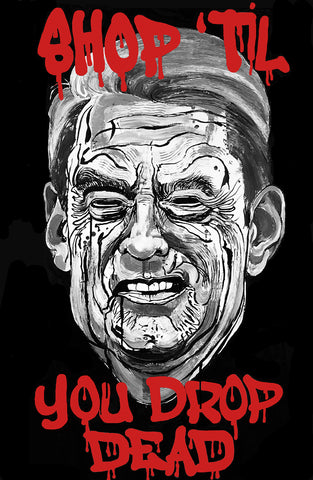 "Shop Til You Drop––Dead" (Brian Kemp, Gov of Georgia) by Robbie Conal